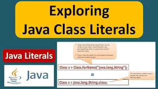 Exploring Java Class Literals Java Tutorial