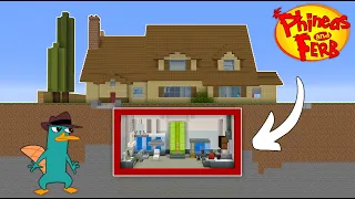 How to Build Perry the Platypus' SECRET LAIR in Minecraft! "Phineus And Ferb"🕵️