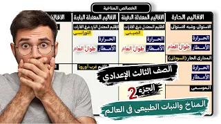 المناخ والنبات الطبيعى فى العالم الصف الثالث الاعدادي الجزء 2 