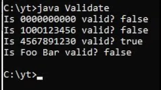 Tecq Mate Java validate 10 digits number String match RegExp pattern