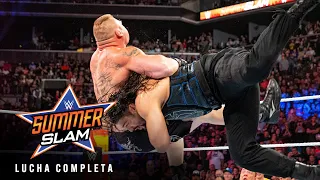lucha completa brock lesnar vs roman reigns campeonato universal de wwe summerslam 2018