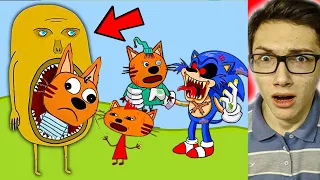 СОНИК И КОЛОБОК УБИЙЦА VS ТРИ КОШАРЫ И ХАГИ ВАГИ Мульт Анимация Три гопа и Poppy Playtime 