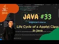 Java Programming Life Cycle of a Applet Class