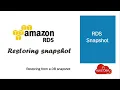 03 Restoring from a DB snapshot