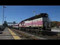 BET extra 449 and mbta commuter rail trains on the Worcester line