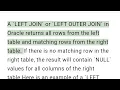 LEFT JOIN or LEFT OUTER JOIN in Oracle explained with example