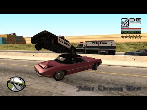 Download MP3 GTA San Andreas Las Venturas Police Shootout 6 Star Wanted Level Escape