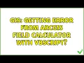 GIS Getting error from ArcGIS Field calculator with vbScript 3 Solutions