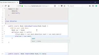 Day 24 More Linked Lists HackerRank JAVA