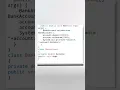 Creating a simple bank account in java