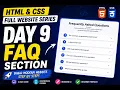 Build FAQ Section with HTML CSS Day 9 Complete Website Series