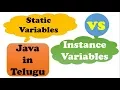 Instance Variable vs Static Variable in Java in Telugu Kotha Abhishek