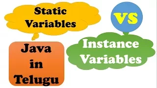 Instance Variable vs Static Variable in Java in Telugu Kotha Abhishek