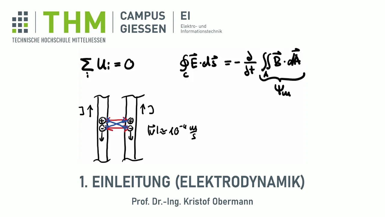 Prof. Dr.-Ing. Obermann (THM) - 1. Einleitung (Elektrodynamik)