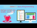 Basic Structure of a Java Program First Java Hello World Program Datatype Variable Lecture 2
