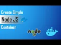 Create a simple Node js Docker Container from scratch Docker Tutorial for beginners