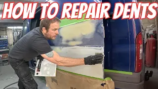 HOW TO REPAIR DENTS TIME LAPSE TUTORIAL RARE FORD TRANSIT SPORT VAN