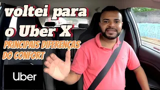 Quais sao as diferencas do Uberx para Uber comfort