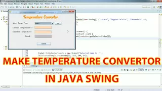 How to make Temperature Convertor in java swing in eclipse