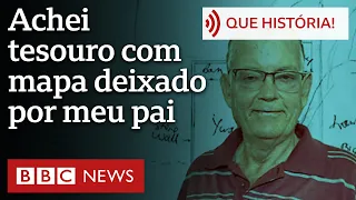 'Como encontrei tesouro enterrado na 2ª Guerra com mapa desenhado a mão por meu pai'