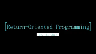 Return-oriented Programming ROP