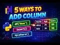 Different Ways to Add Columns in Pandas DataFrame