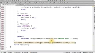 Codifique a query do ContentProvider