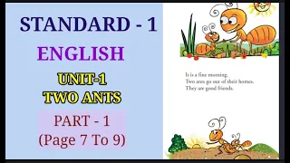 two ants part 1 std 1 english unit 1 edu mate