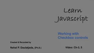Learn Javascript Working with Checkbox Controls - Single message