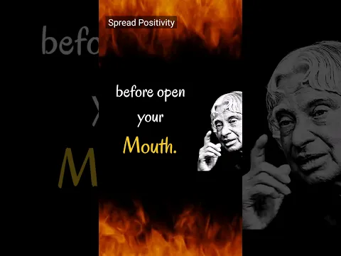 Before open your mouth, remember this.. #apjabdulkalam #motivation #shorts #apj #inspiration