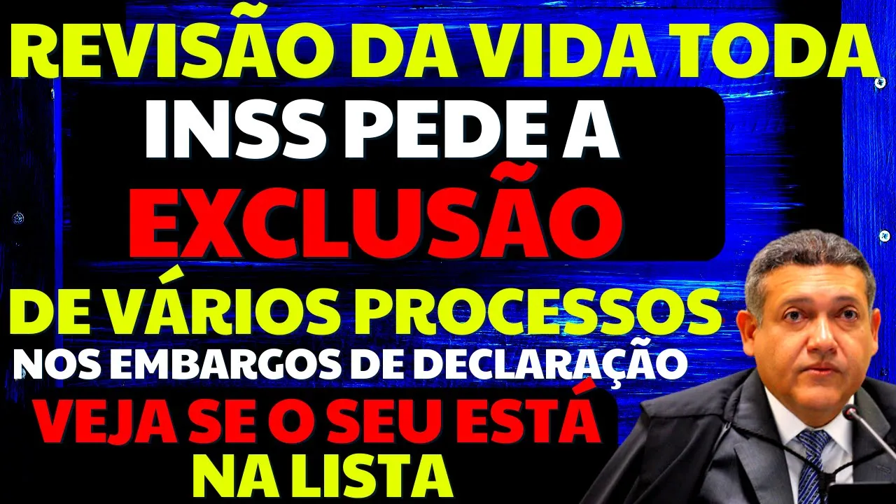 INACREDITÁVEL! INSS PEDE EXCLUSÃO DA MAIORIA DOS PROCESSOS NA REVISÃO DA VIDA TODA - VEJA LISTA