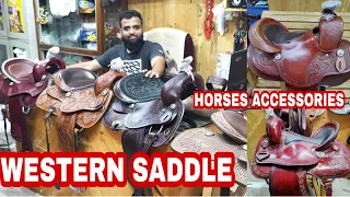 Horse Accessories / Western saddle / delivery available all over India / SLK / SUPER LEATHER/