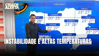 Central do Tempo – Santa Catarina terá fim de semana quente e com instabilidade