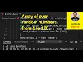 Array of 10 even random numbers from 1 to 100 in Java