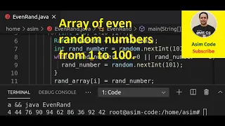Array of 10 even random numbers from 1 to 100 in Java