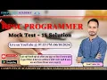RPSC Programmer Mock Test no-15 Paper-2 Full Test 9694473047 PROGRAMMER MCQ Batch
