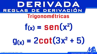 Derivadas trigonométricas | Regla de la cadena | Reglas de derivación