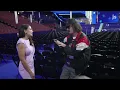 Stephen Colbert films an improvised act with Alexandria Ocasio-Cortez D-NY at the DNC