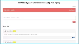 5 - PHP Like System with Notification using Ajax Jquery