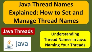 Java Thread Names Explained How to Set and Manage Thread Names Java Threads