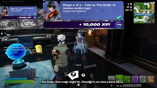How to EASILY Talk to The Order to review logs Fortnite locations Quest