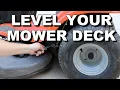 Level Your Mower Deck