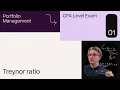 Treynor ratio for the CFA Level 1 exam