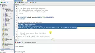 Create Insert Update Alter ORACLE SQL