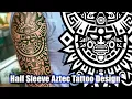Half sleeve aztec warrior Tattoo Design by WARVOX