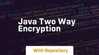 java two way encryption