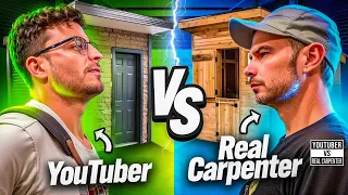 YouTuber Vs Real Carpenter Shed Build Off 