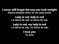 Lagu ♥ The Lady In Red ♥ La Dama De Rojo ~ Chris De Burgh - letras en inglés y español