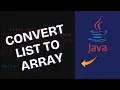 How to Convert List to Array in Java 2025