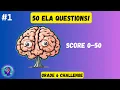 1000-Question By 20 part Grade 6 English Language Arts ELA Quiz Part 1 20 QandA BrainwaveQA